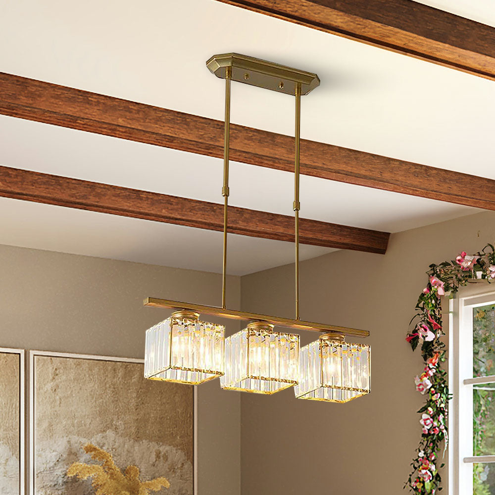 Pendant Light | Rectangular Multi Glass Shade