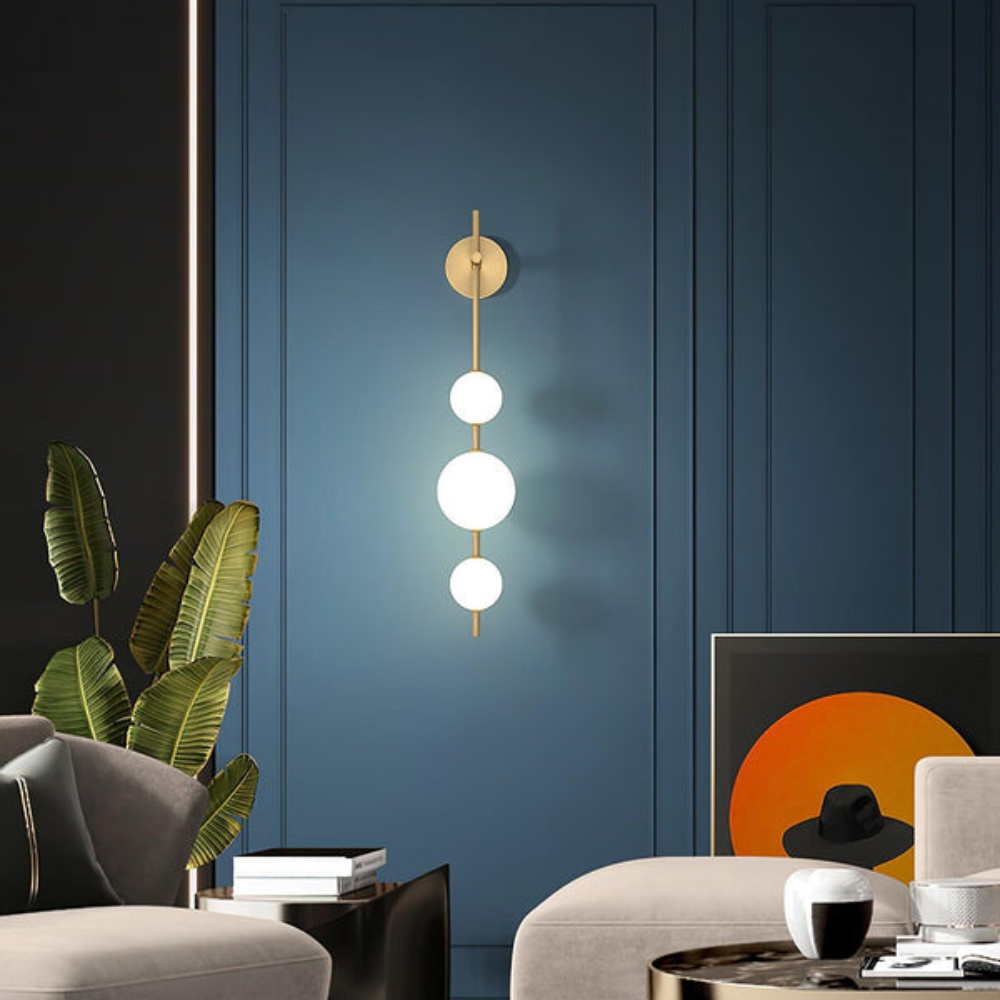 Modern Wall Light | Vertical Glass Globe