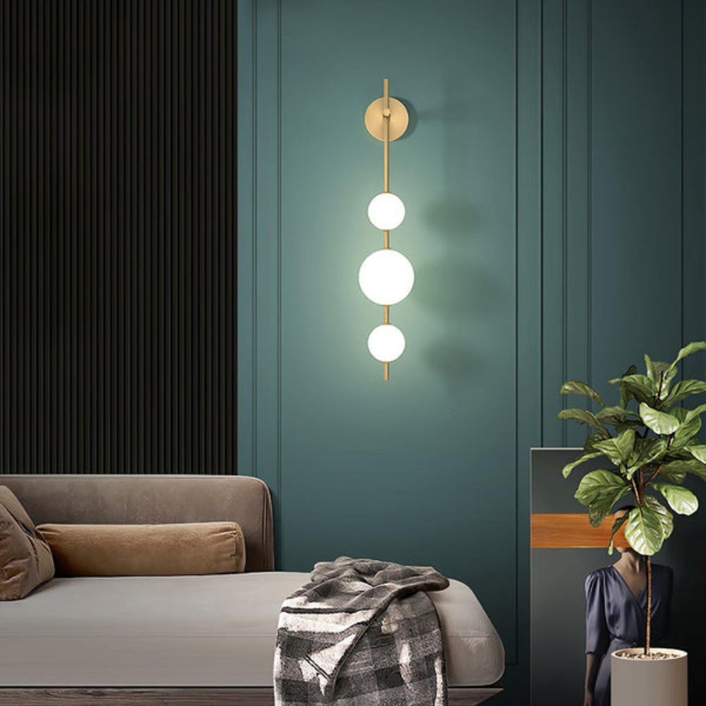 Modern Wall Light | Vertical Glass Globe