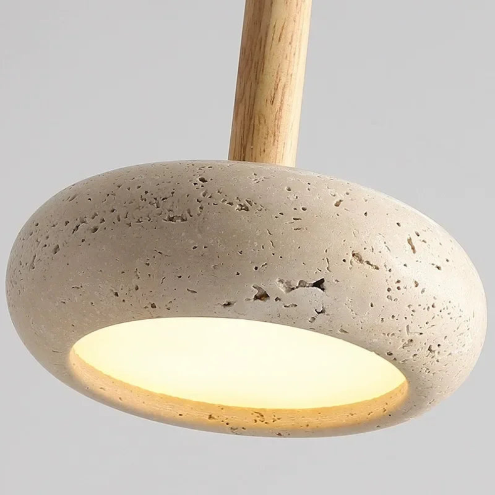 Modern Pendant Light for Bedroom or Living Room | Minimalist Stone Inspired Design