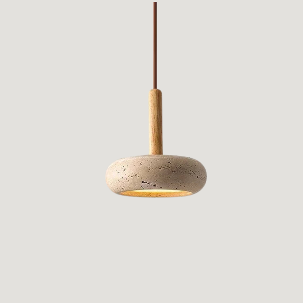 Modern Pendant Light for Bedroom or Living Room | Minimalist Stone Inspired Design