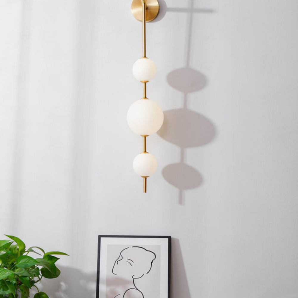 Modern Wall Light | Vertical Glass Globe