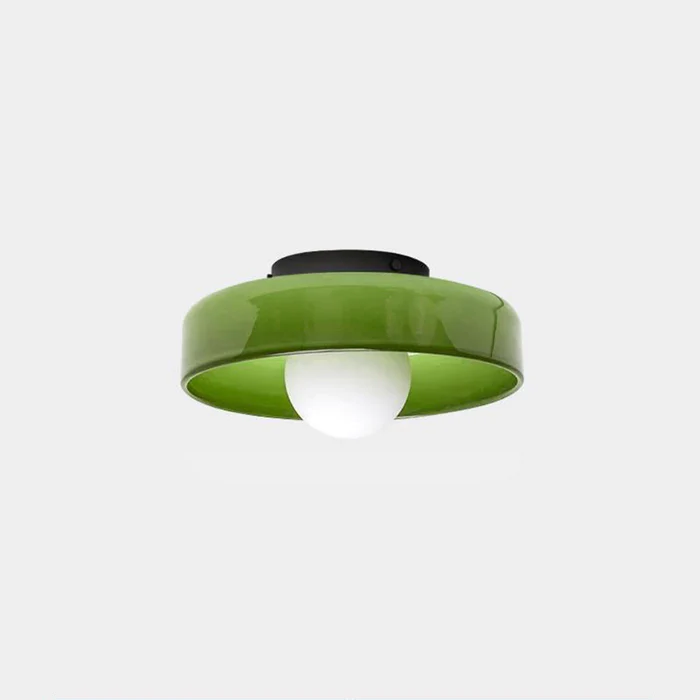 Ceiling Light | Round Glass Flush Ceiling Fixture