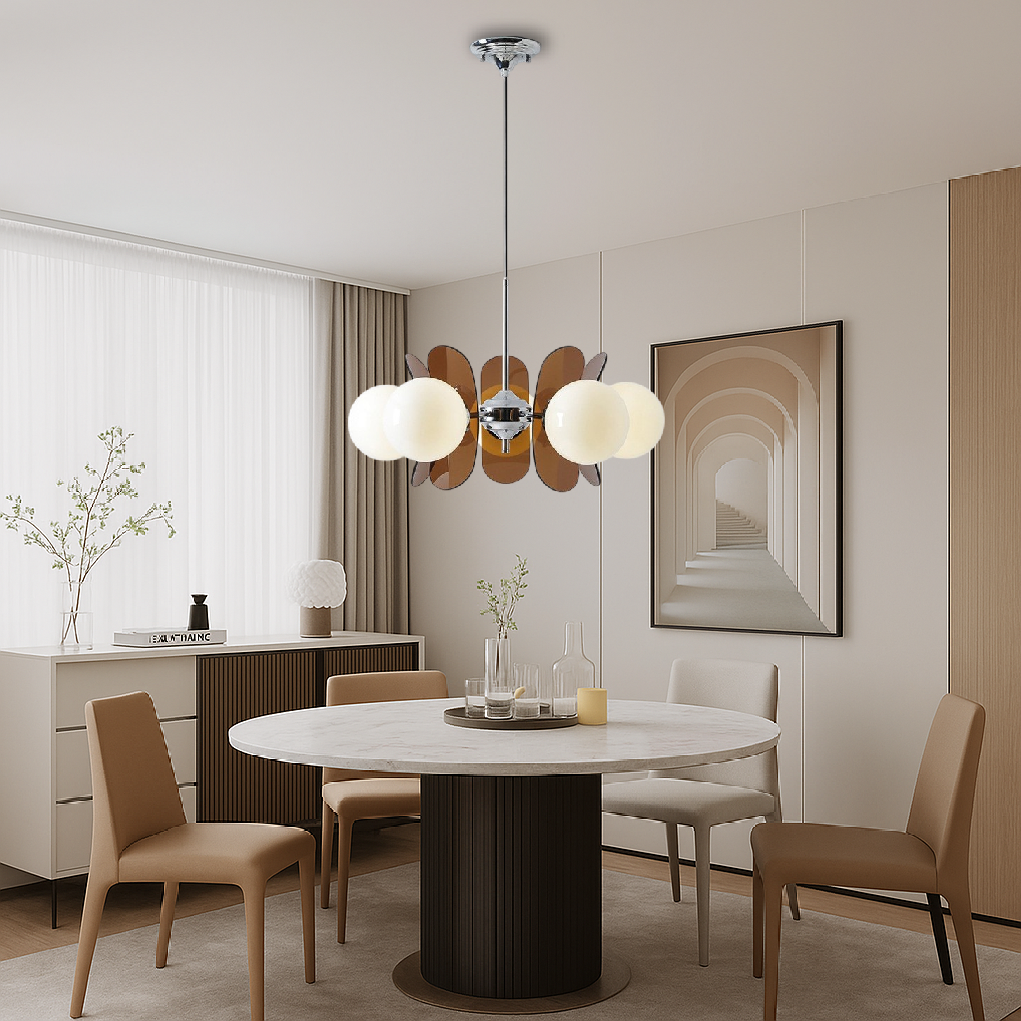 Pendant Light | Mid Century Globe Design