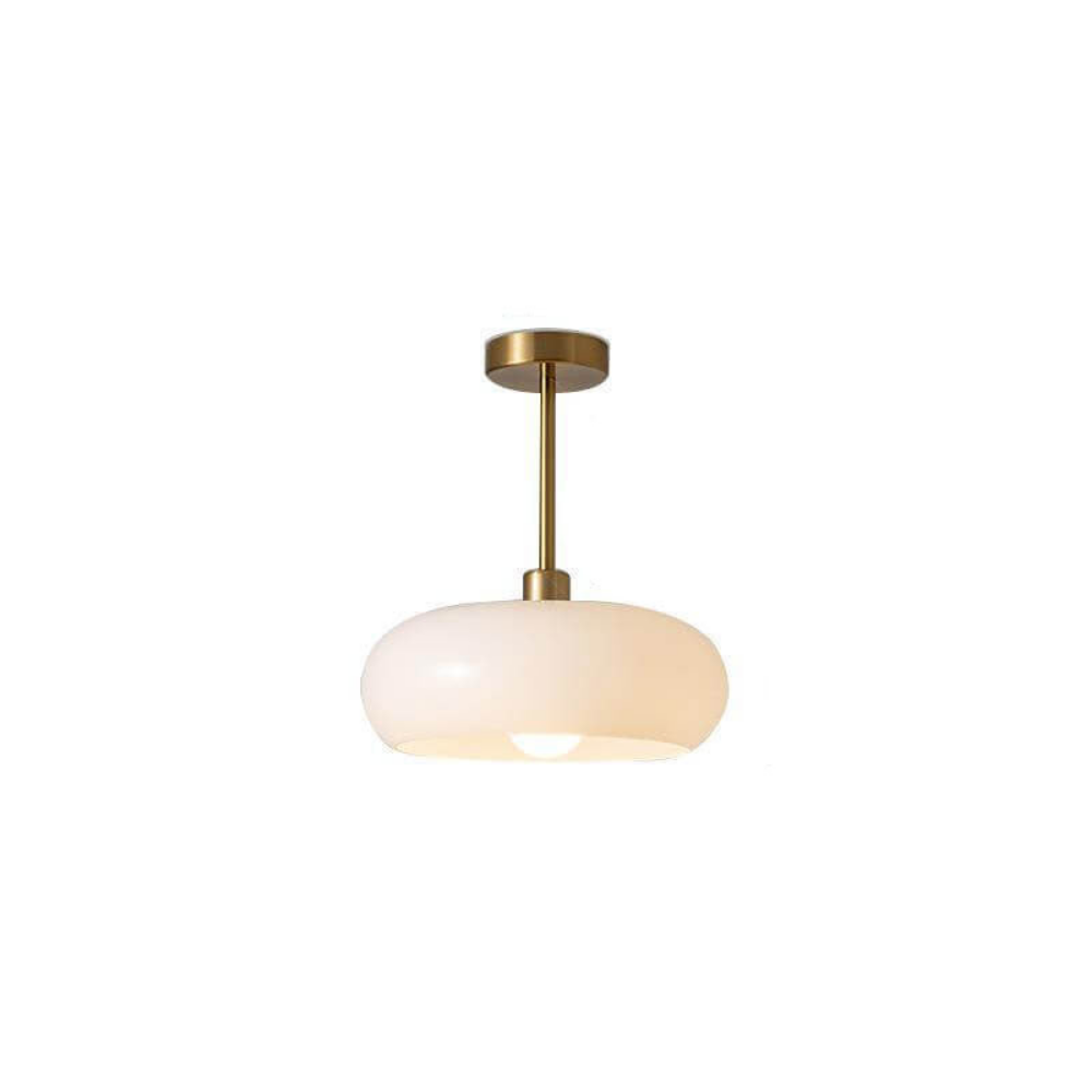 Amber Ceiling Light with Round Design | Warm Lighting for Living Room
