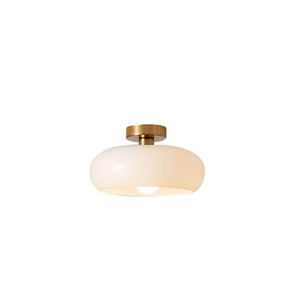 Amber Ceiling Light with Round Design | Warm Lighting for Living Room