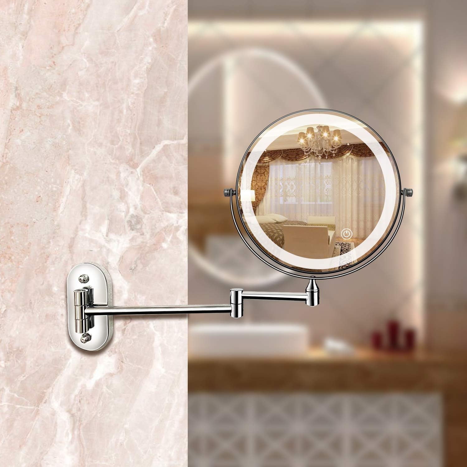 Wall Mounted Mirror LED | Magnifying Bathroom Fixture