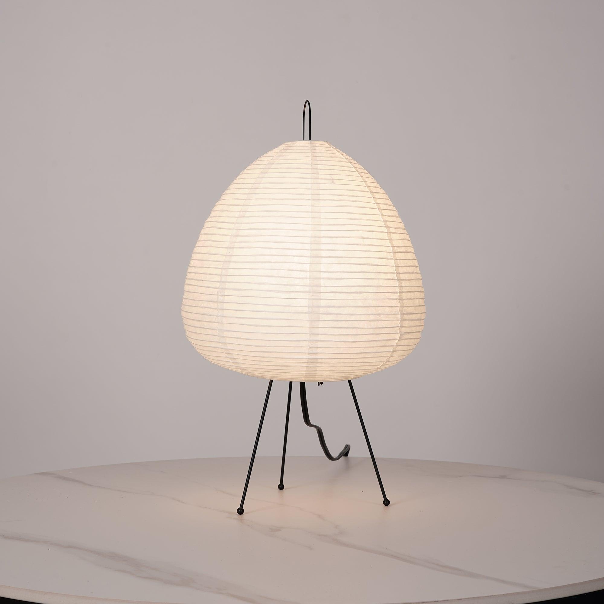 Table Lamp | Paper Shade Sculptural Table Light
