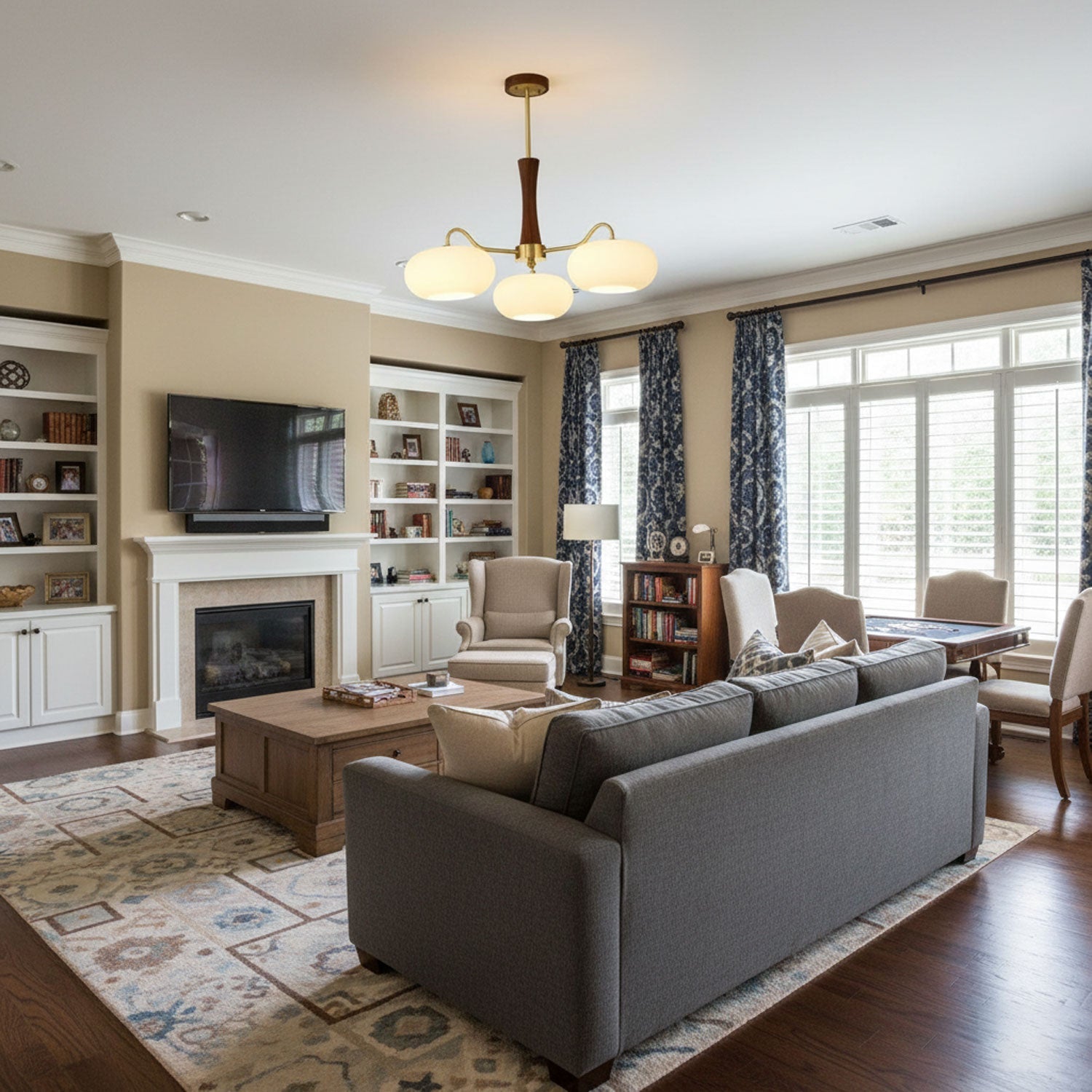 Ceiling Light  | Multi-Arm Glass Shade