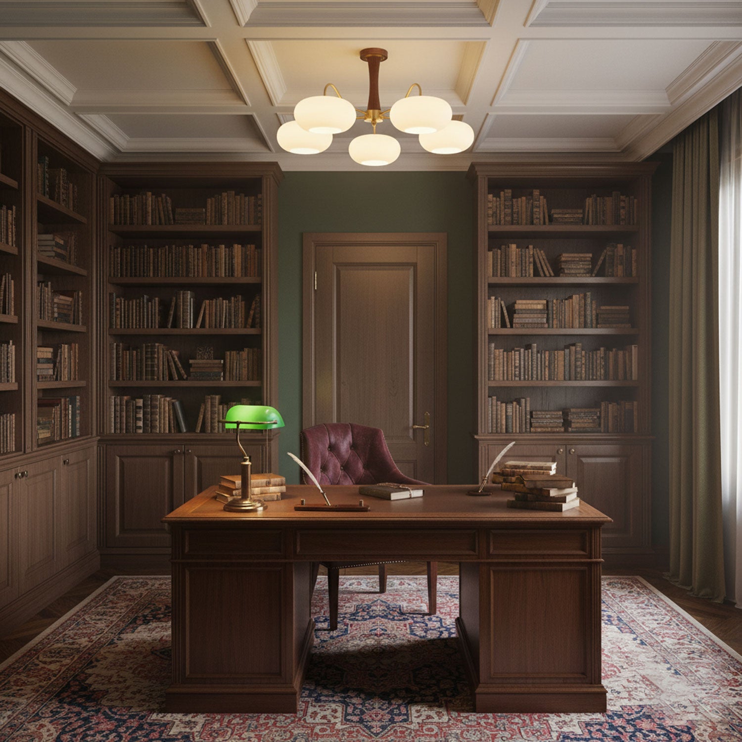 Ceiling Light  | Multi-Arm Glass Shade