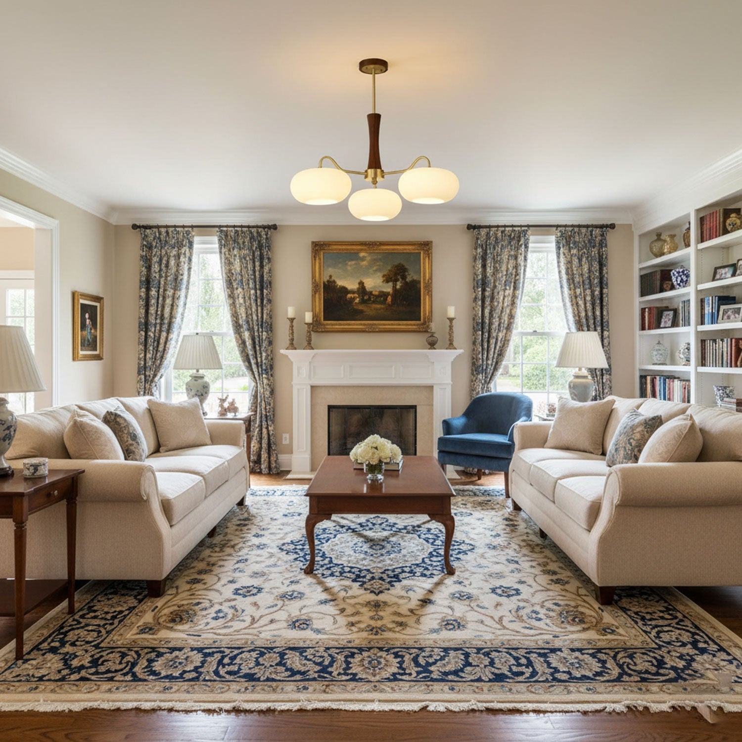 Ceiling Light  | Multi-Arm Glass Shade