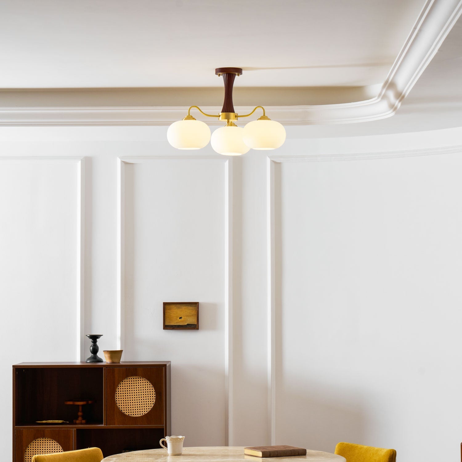 Ceiling Light  | Multi-Arm Glass Shade