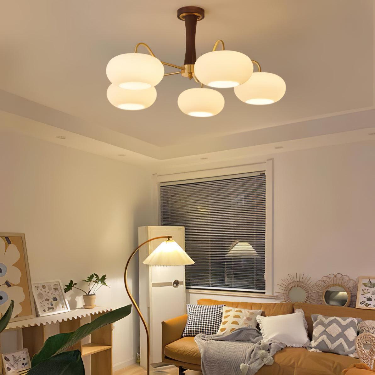 Ceiling Light  | Multi-Arm Glass Shade