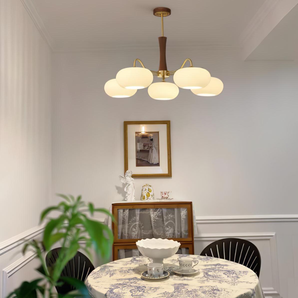 Ceiling Light  | Multi-Arm Glass Shade