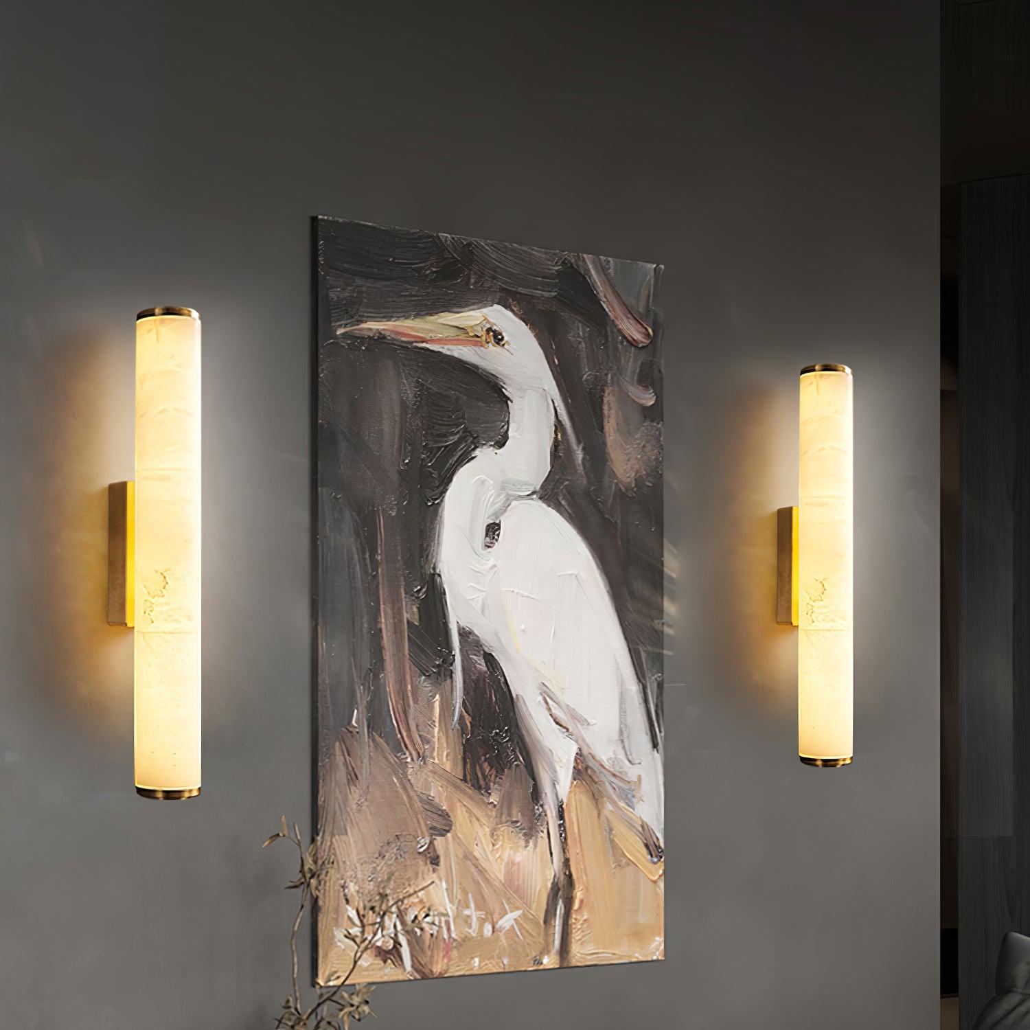Wall Light Vertical | Alabaster LED Fixture