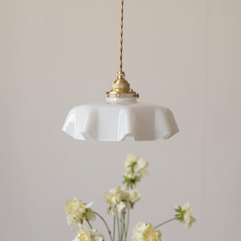 Pendant Light Scalloped  | French Flower Ceiling Lamp