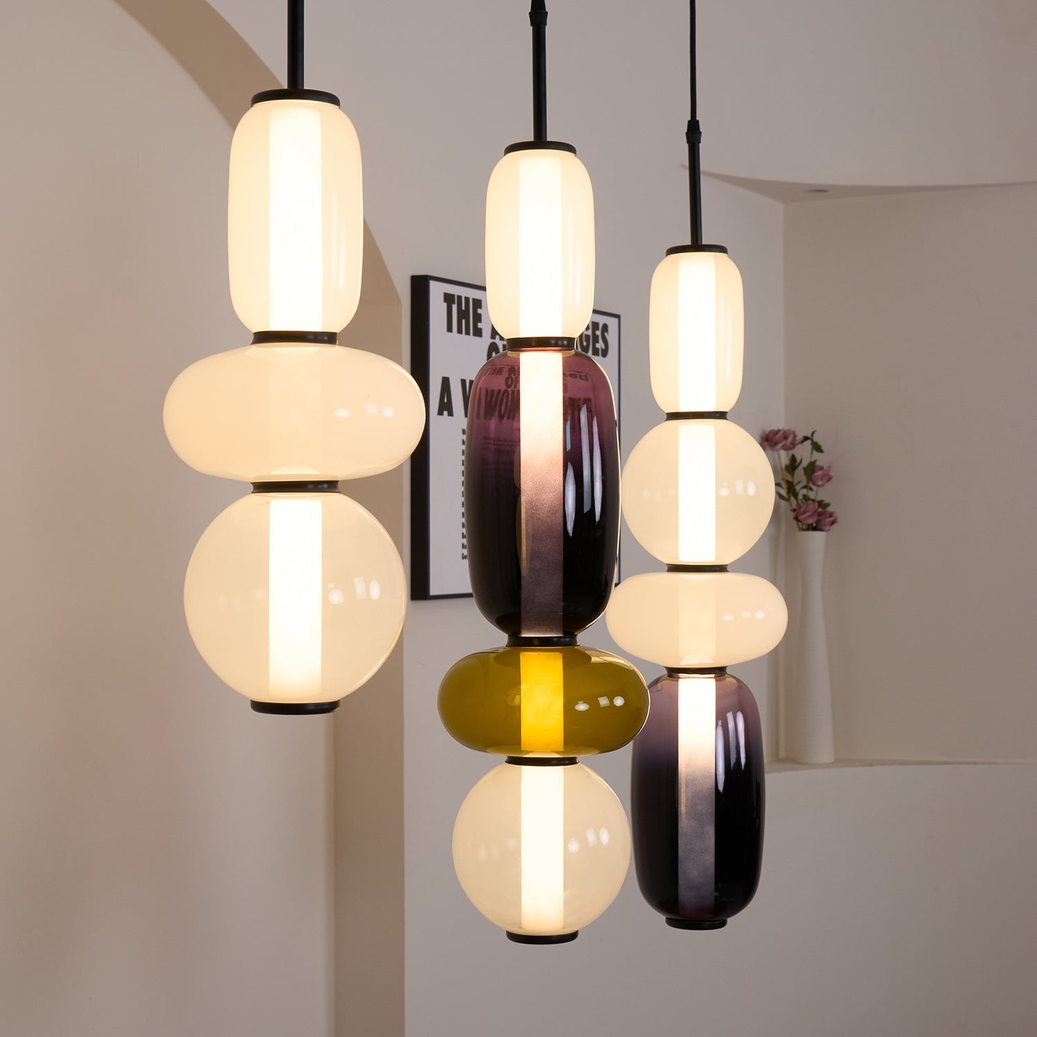 Pendant Light LED | Layered Shade Ceiling Design