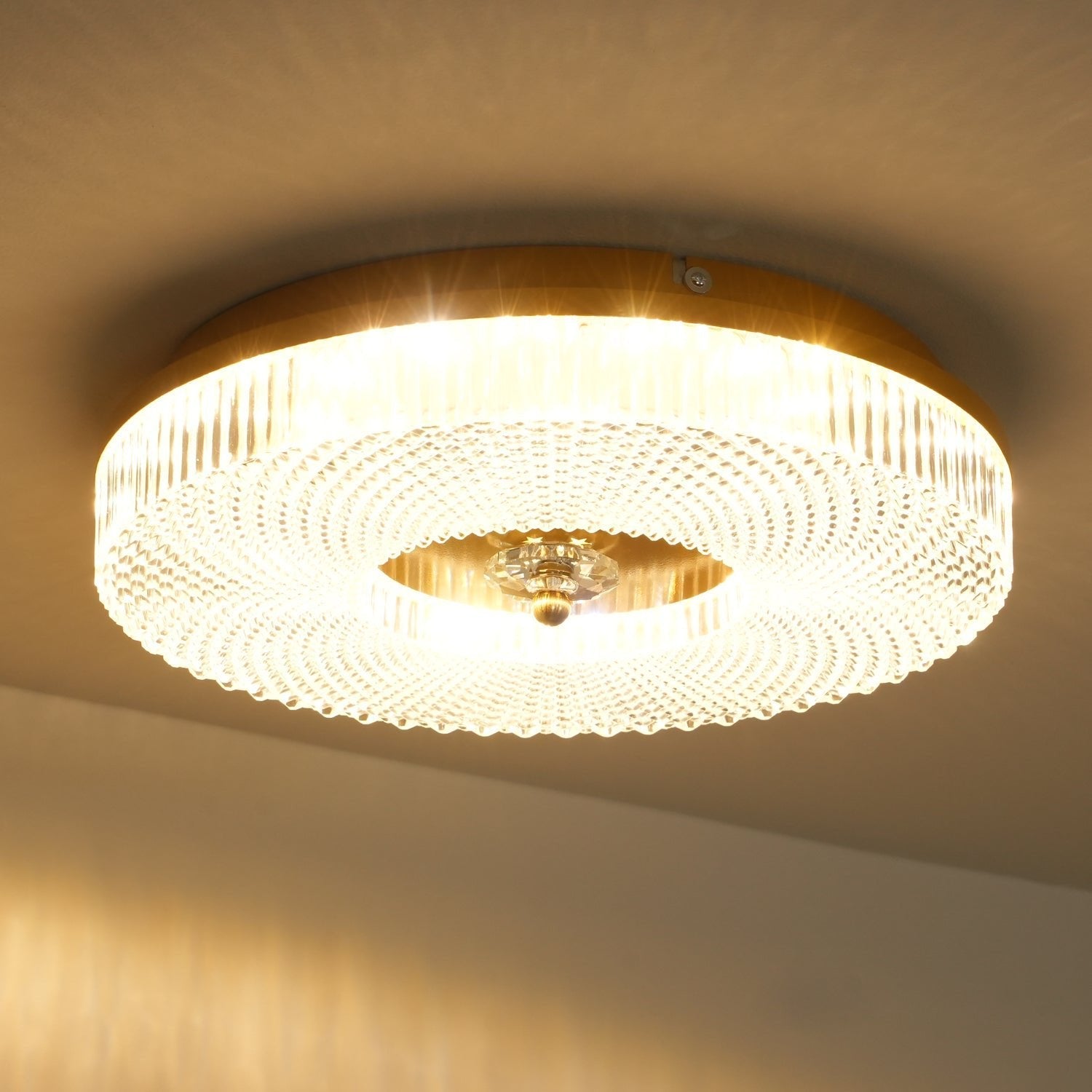 Ceiling Light | Round LED Textured Flush