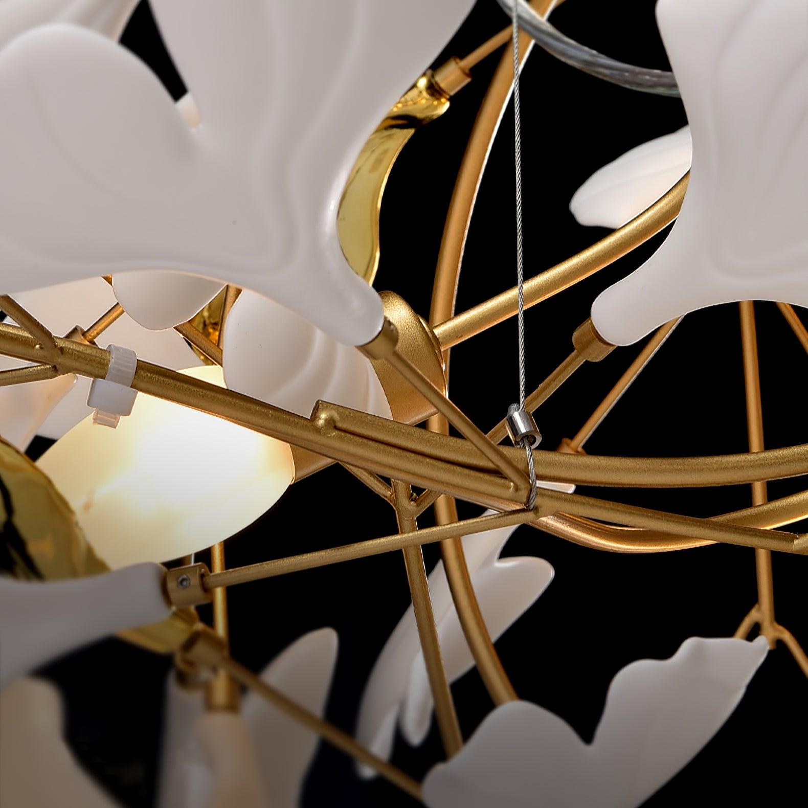 Chandelier Light | Ceiling Lamp with Leaf-Inspired Design