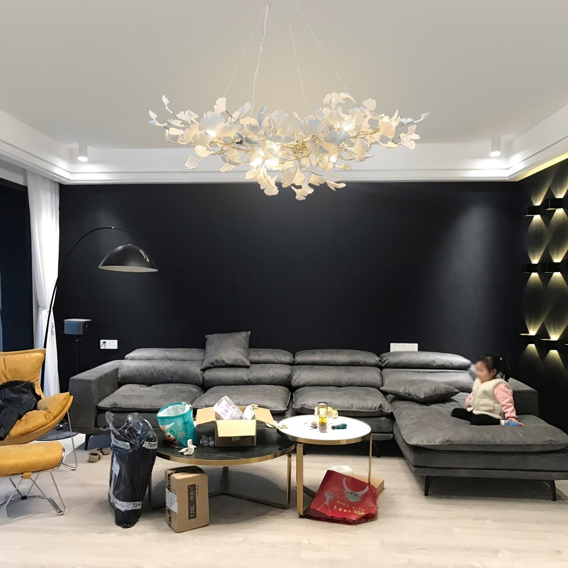 Chandelier Light | Ceiling Lamp with Leaf-Inspired Design