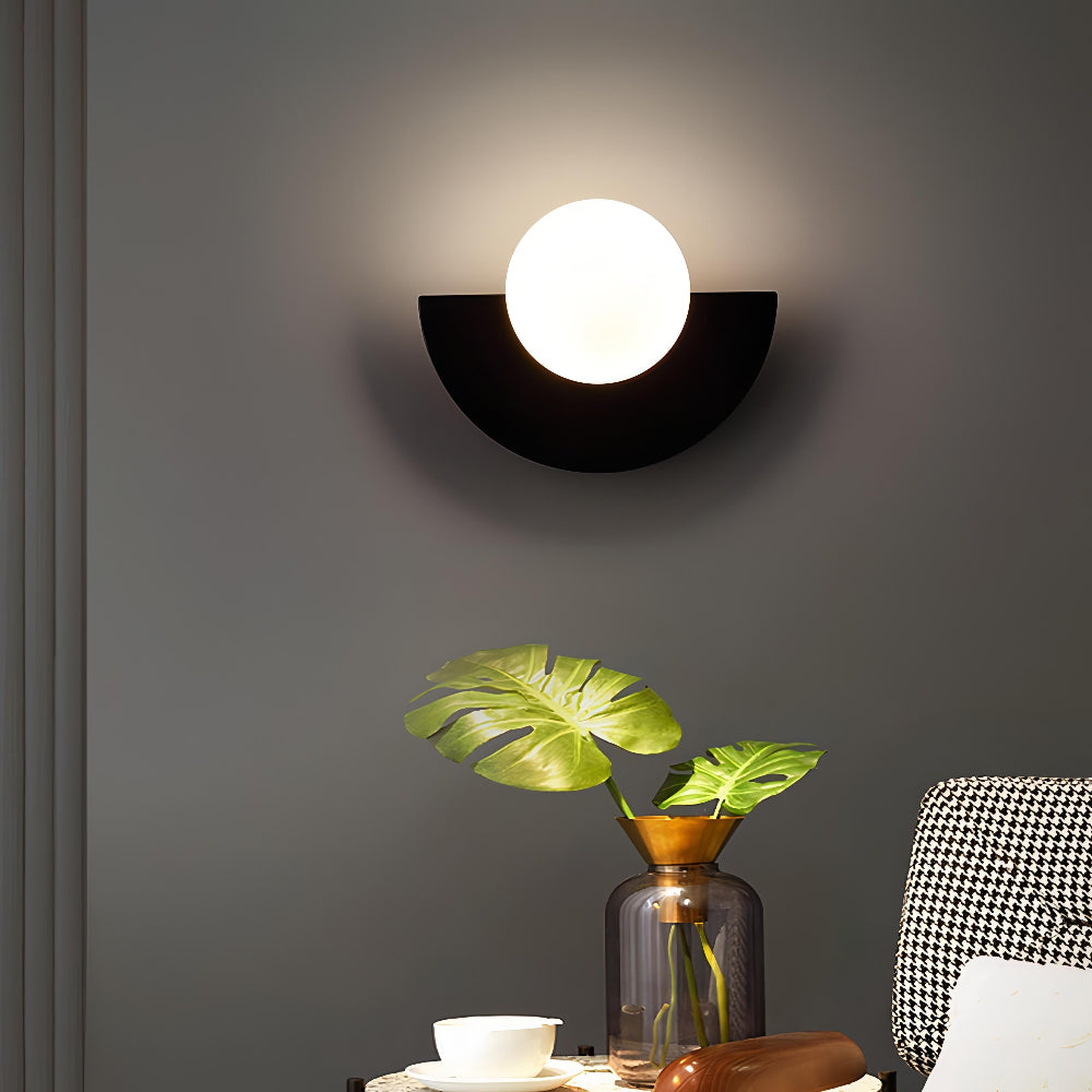 Wall Light | Semi-Circle Metal Fixture