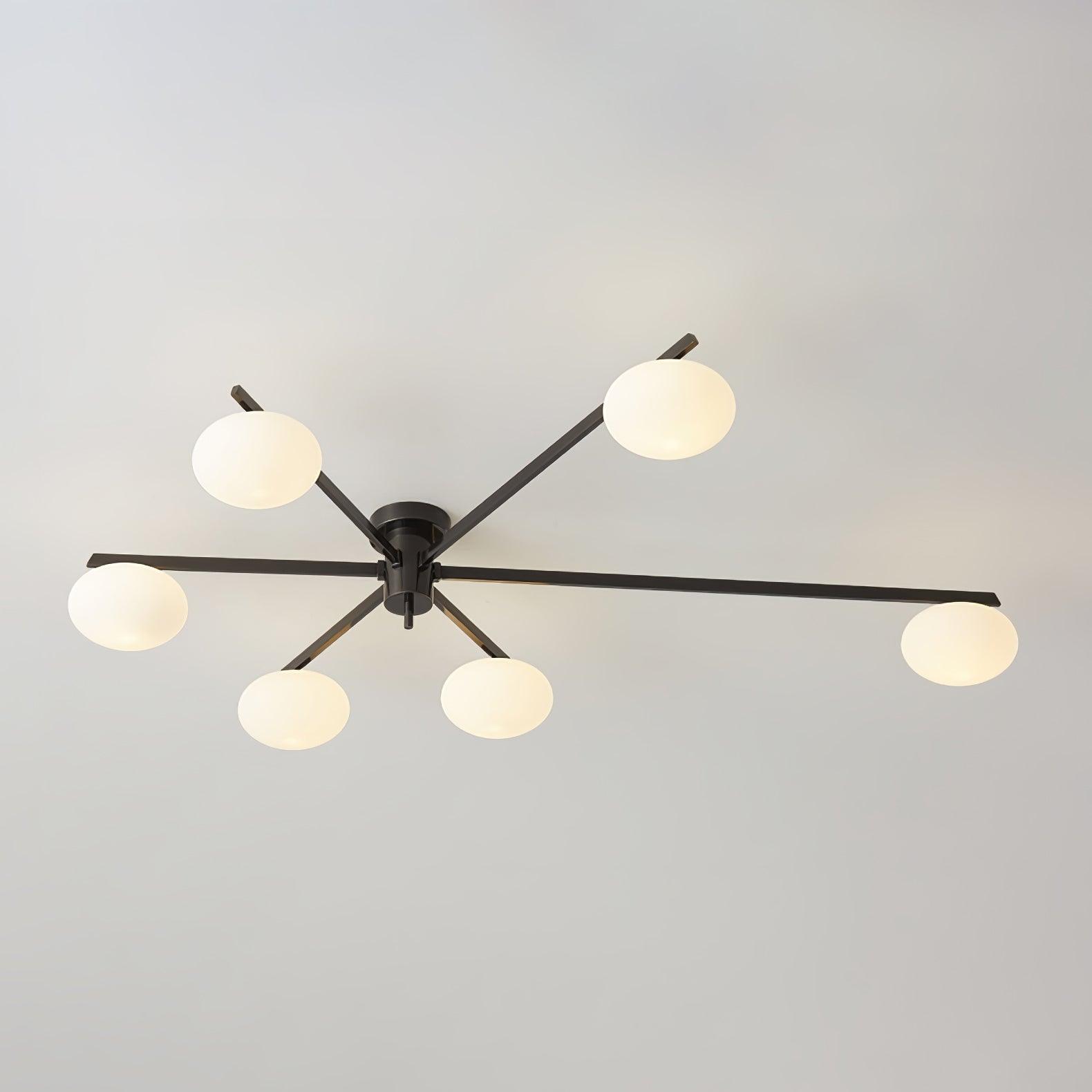 Ceiling Light | Multi-Arm Linear Glass Shade