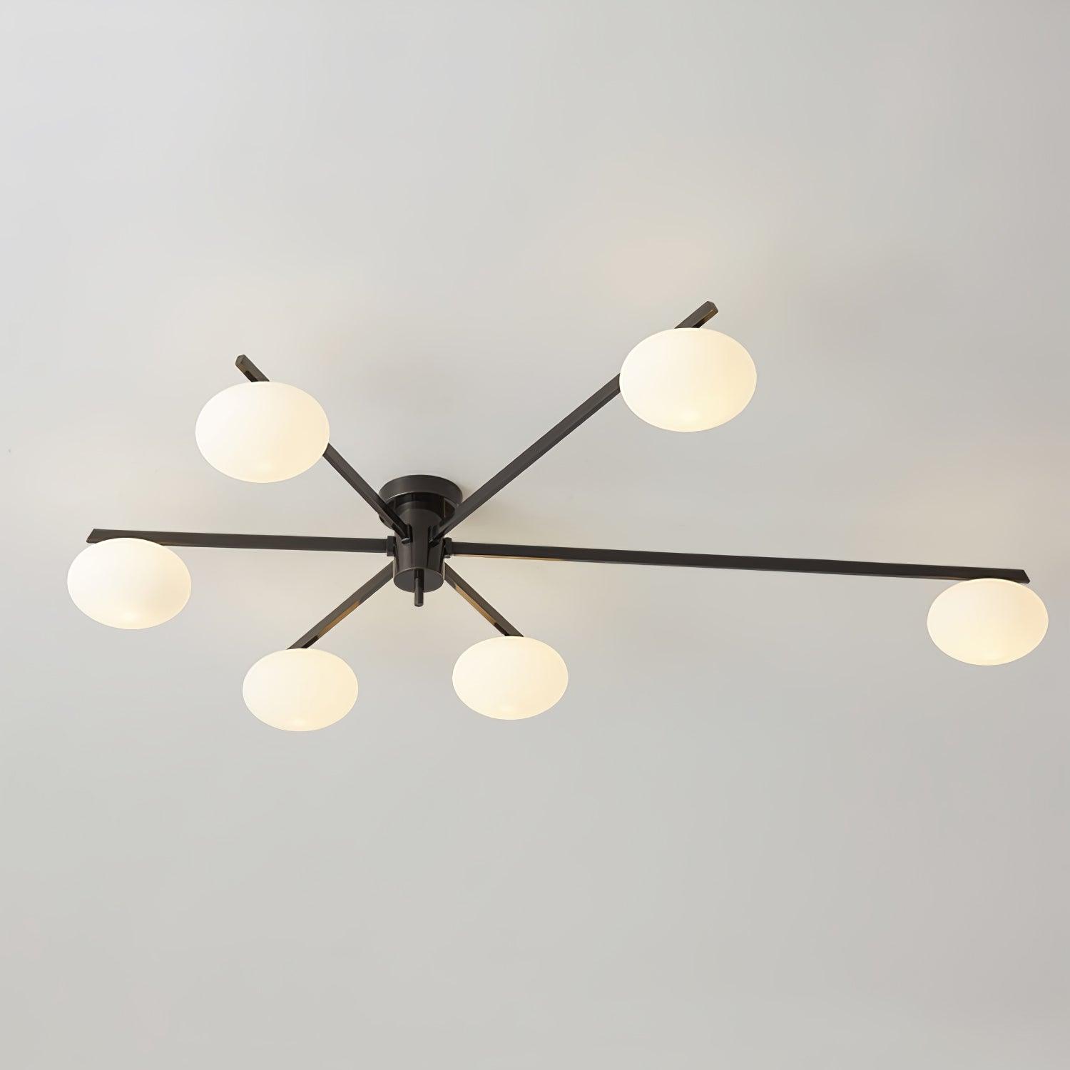 Ceiling Light | Multi-Arm Linear Glass Shade