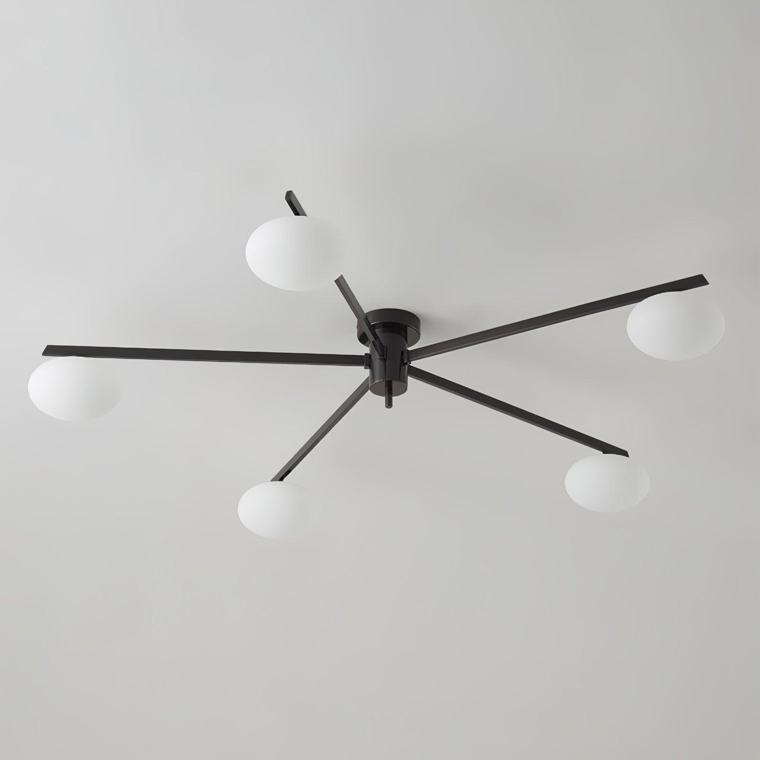 Ceiling Light | Multi-Arm Linear Glass Shade