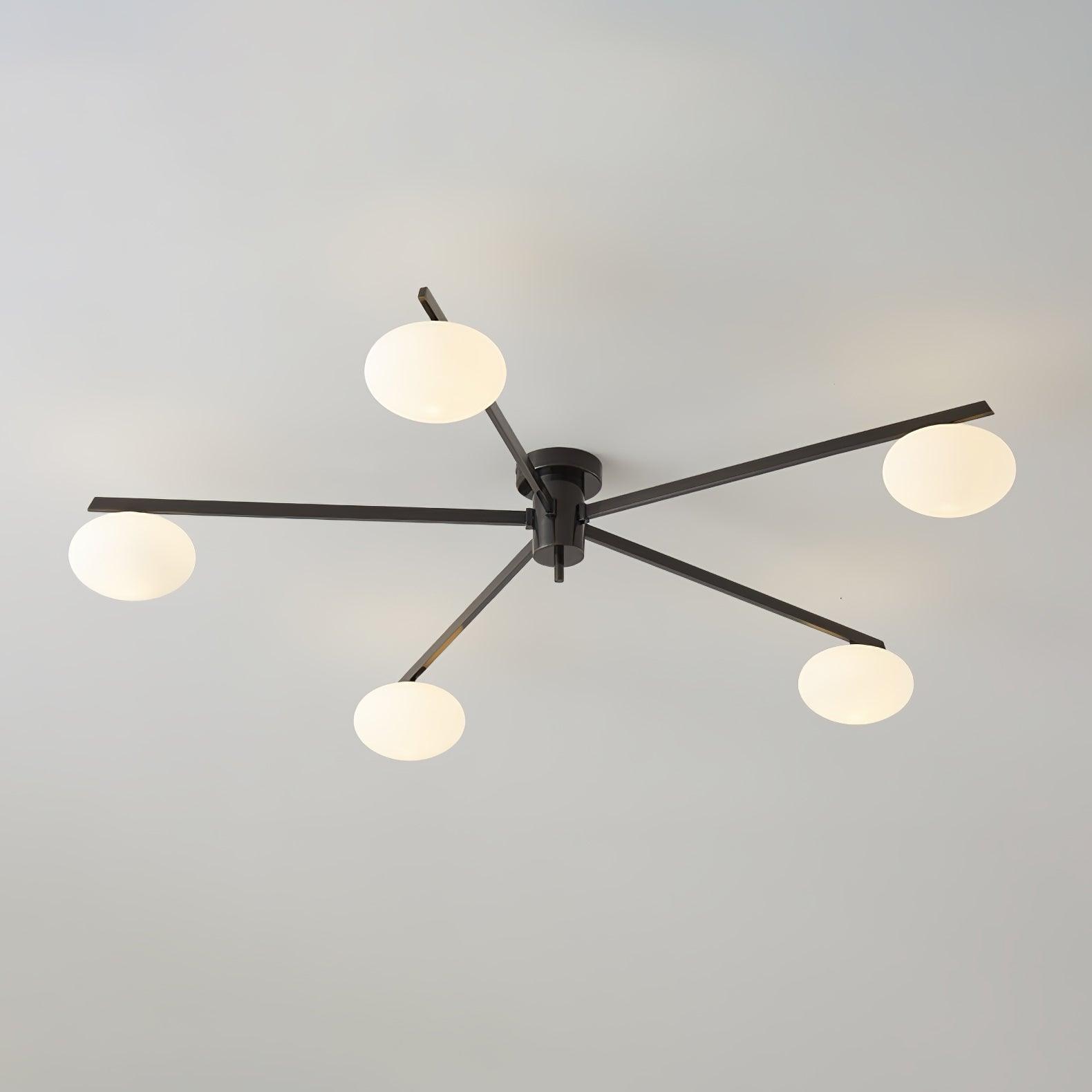 Ceiling Light | Multi-Arm Linear Glass Shade