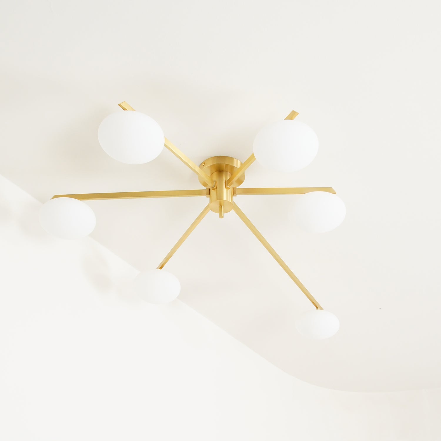 Ceiling Light | Multi-Arm Linear Glass Shade