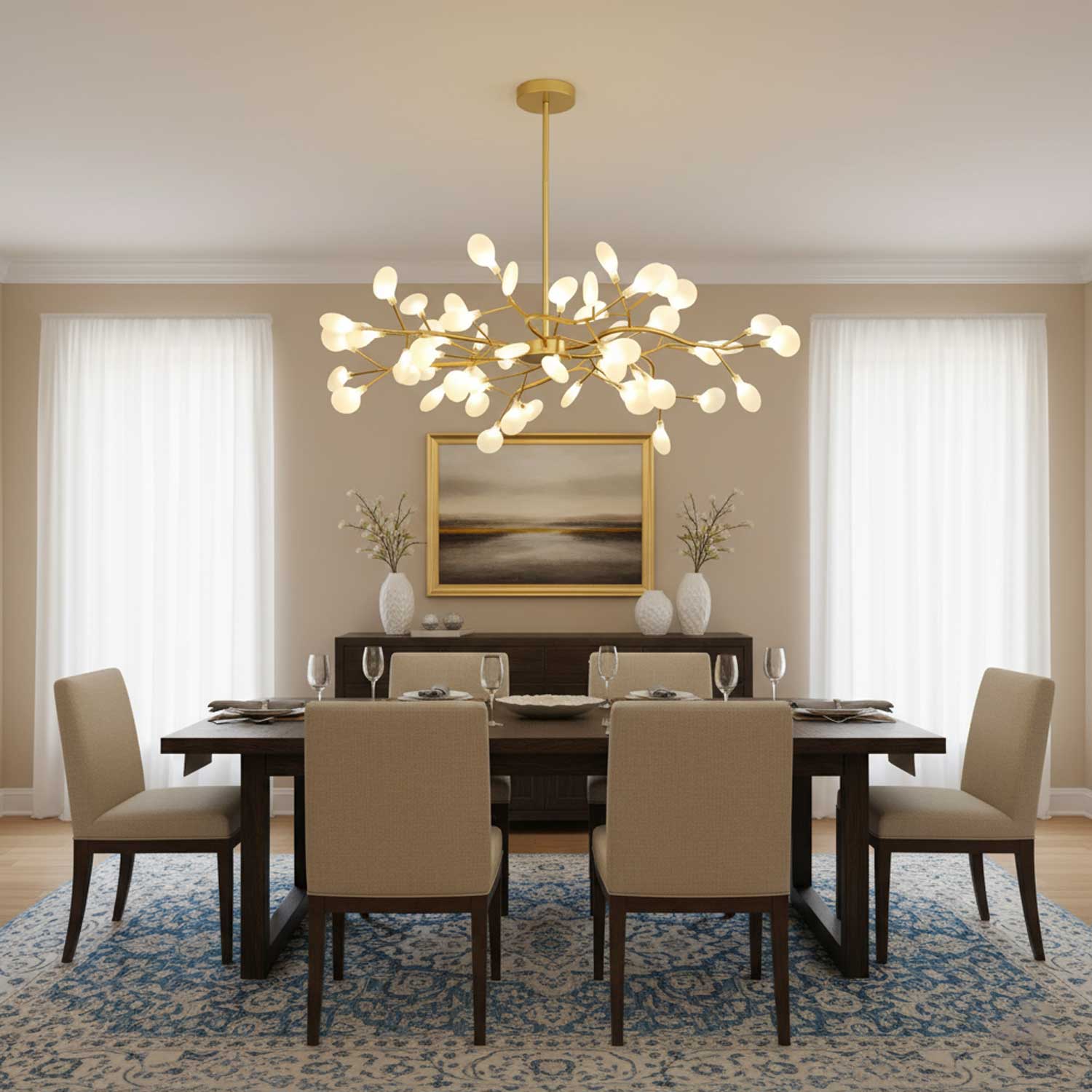 Chandelier Light | Ceiling Lamp with Firefly-Inspired Satellite Design
