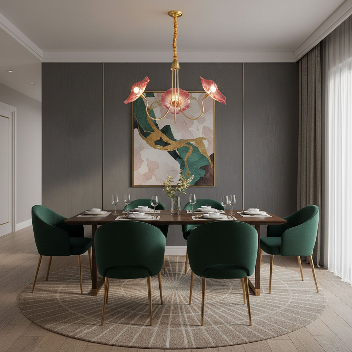 Chandelier Light | Ceiling Lamp with Lutos Flower Design