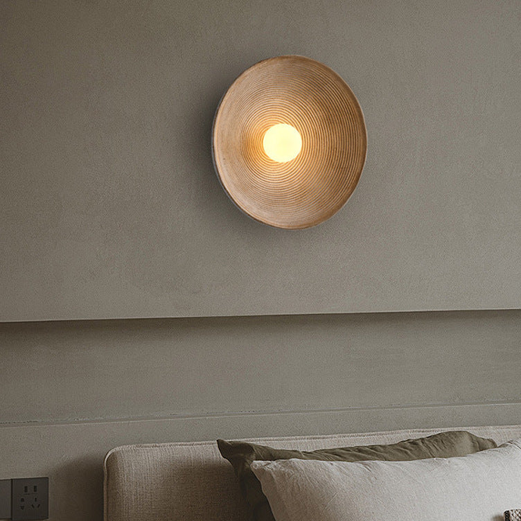 Wall Light | Round Wooden LED
