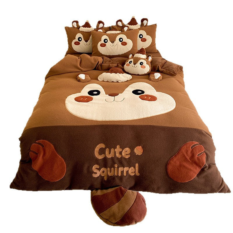 Cozy baby fleece blanket with penguin applique and play mat design