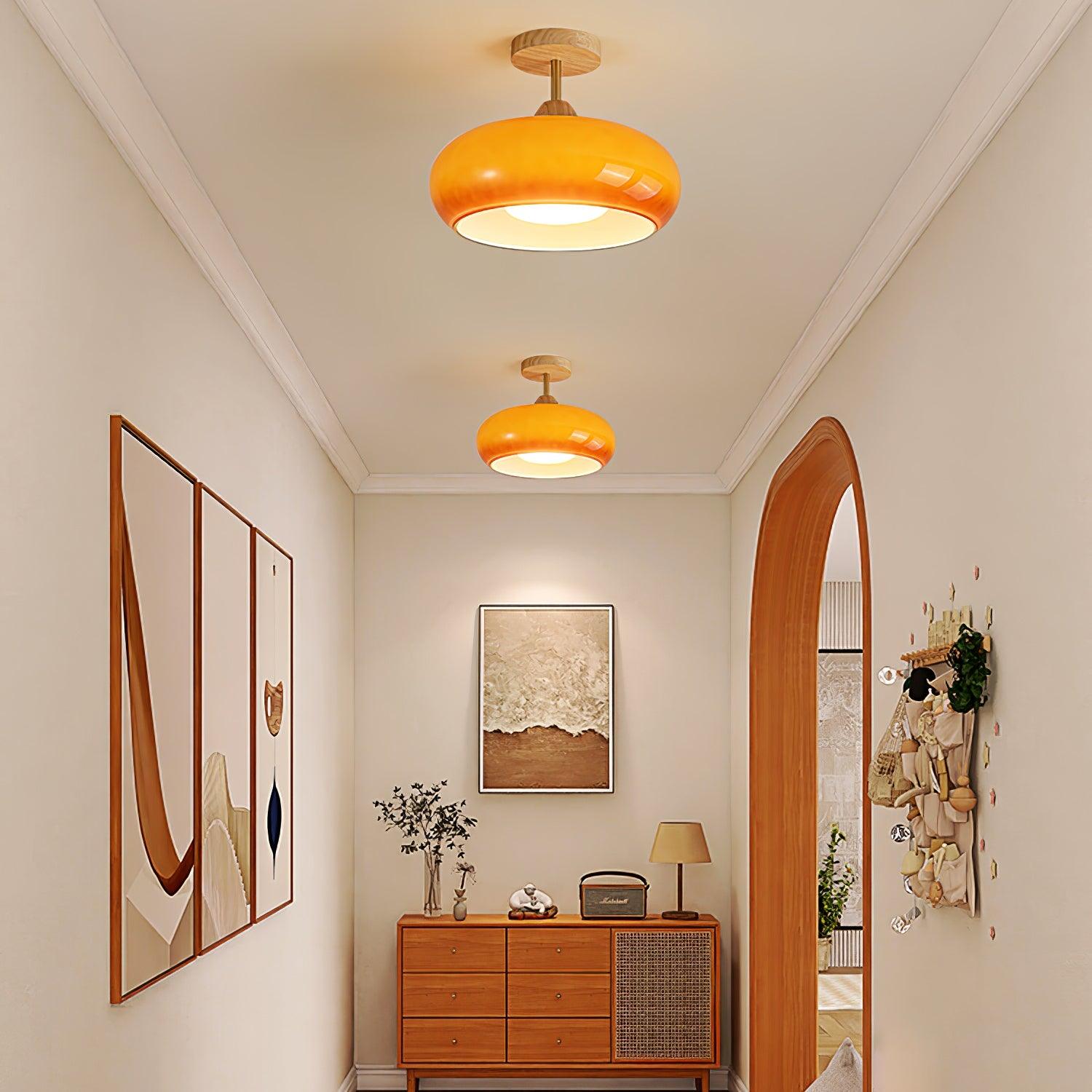 Ceiling Lights | Vintage  Bauhaus Round Dome