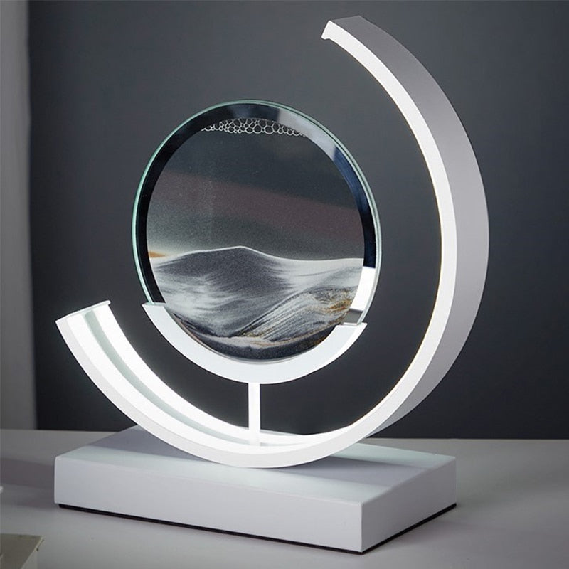Table Lamp Circular Frame | LED Desk Fixture