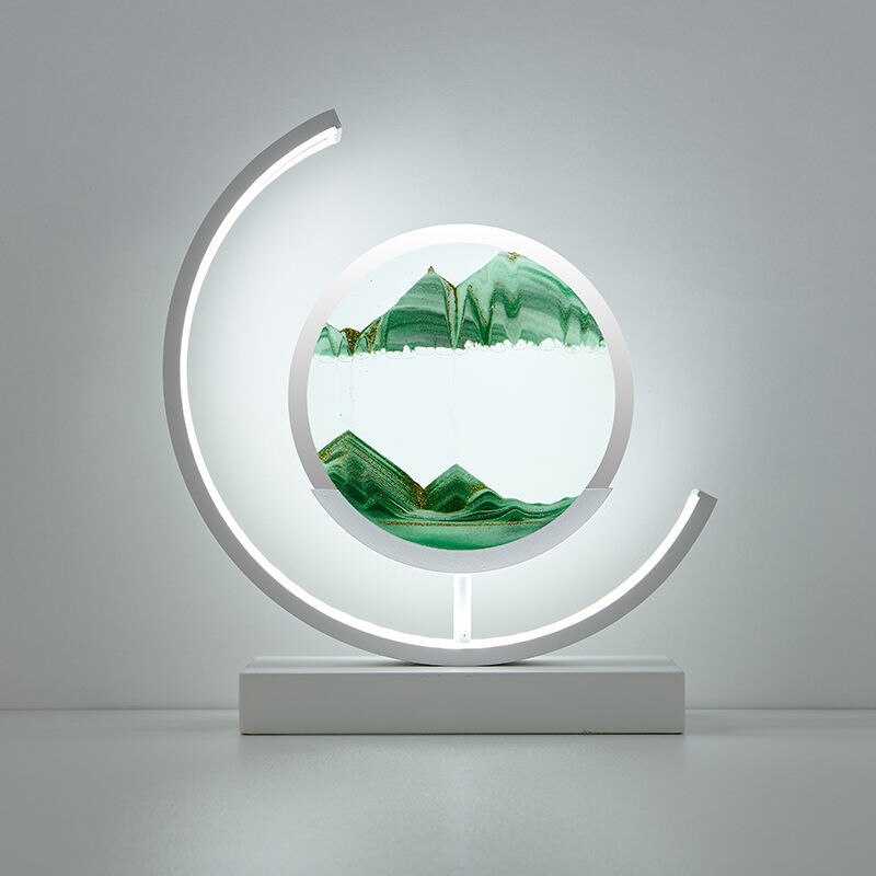 Table Lamp Circular Frame | LED Desk Fixture