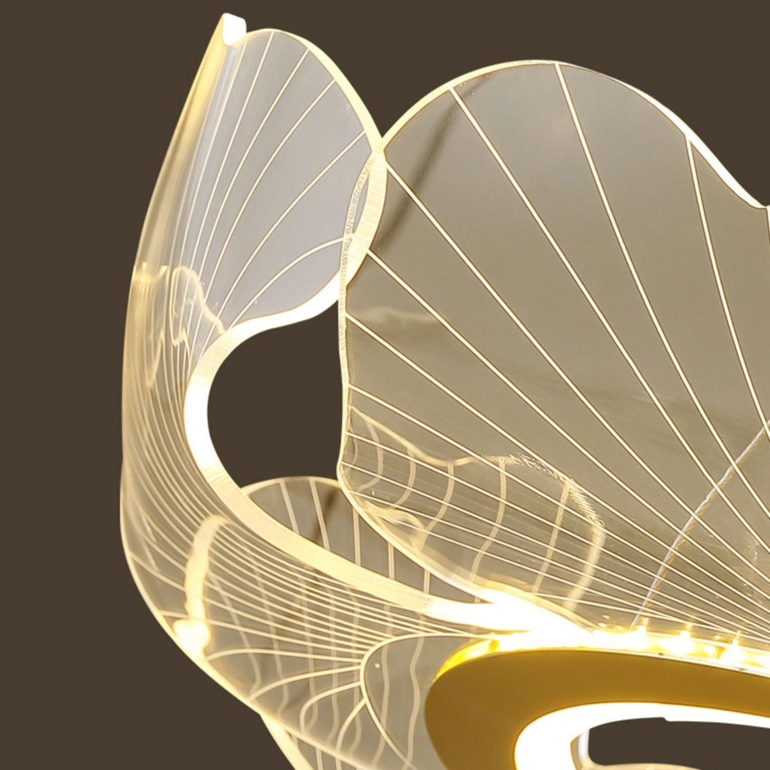 Living Room Modern Chandelier | Petal-Shaped LED Ceiling Light