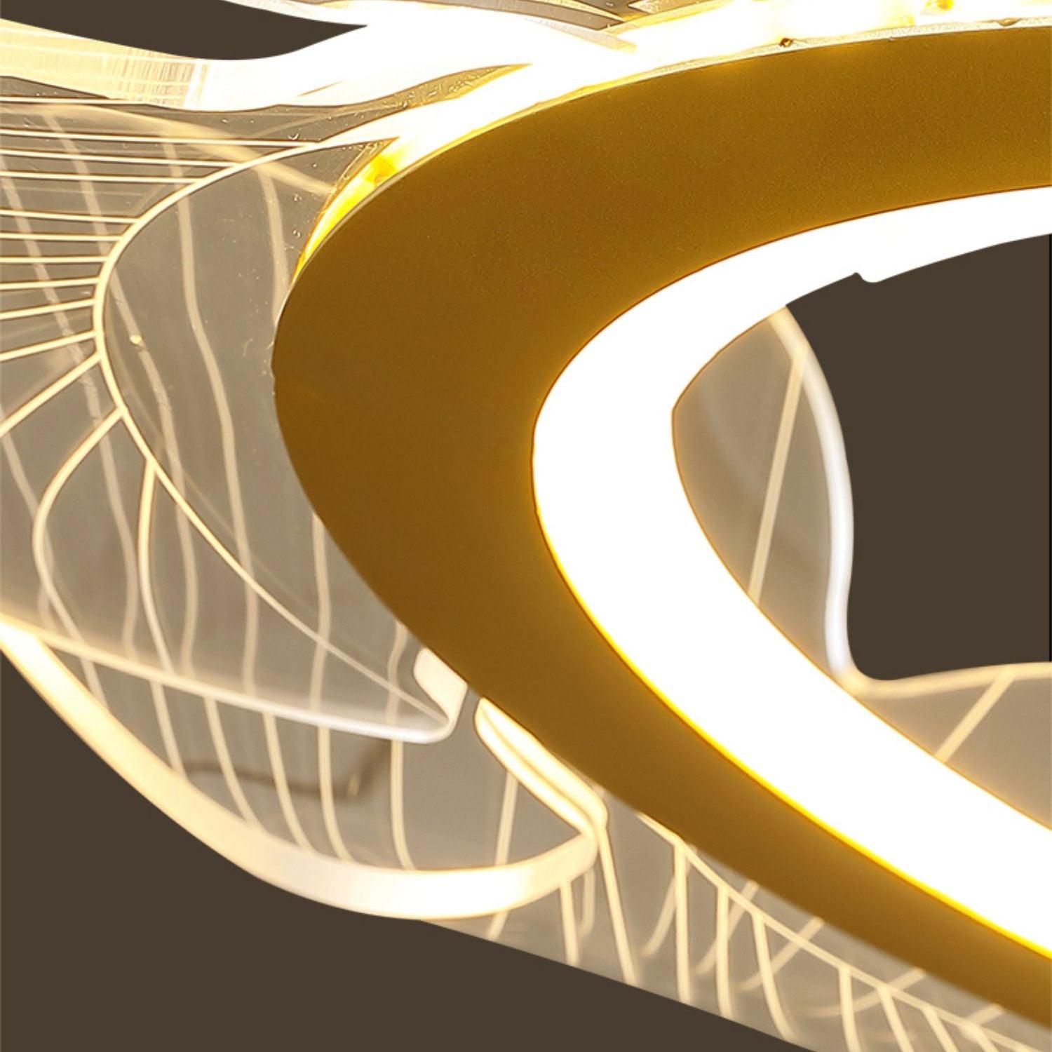 Living Room Modern Chandelier | Petal-Shaped LED Ceiling Light