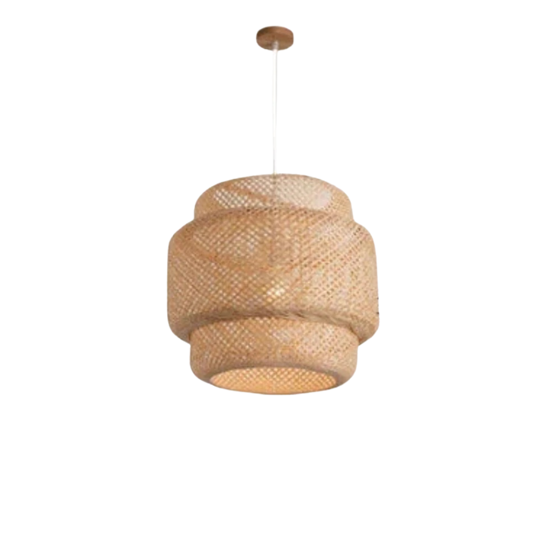 Woven Pendant Light | Handwoven Ceiling Fixture for Home Decor