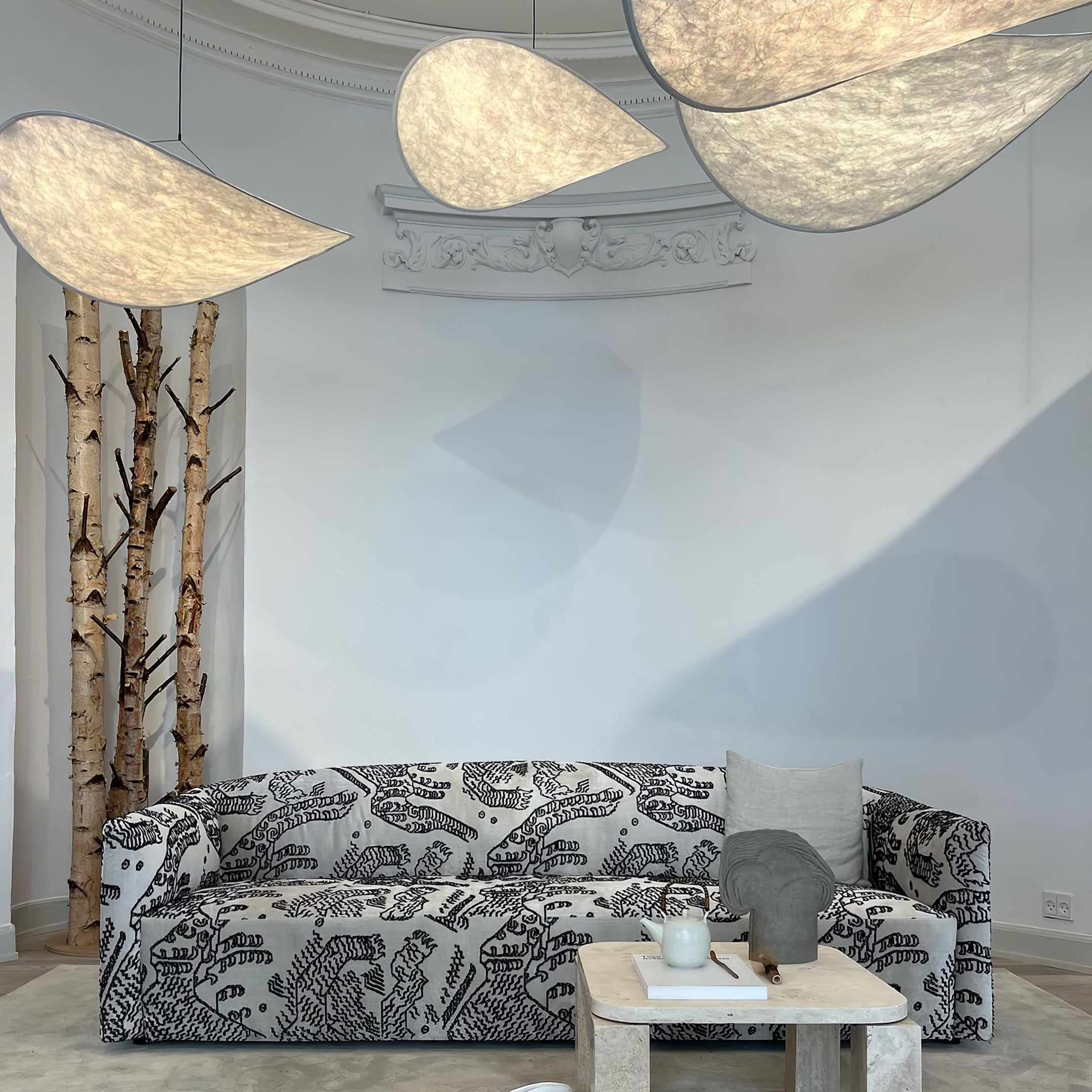 Pendant Light LED | Curved Shade Ceiling Design