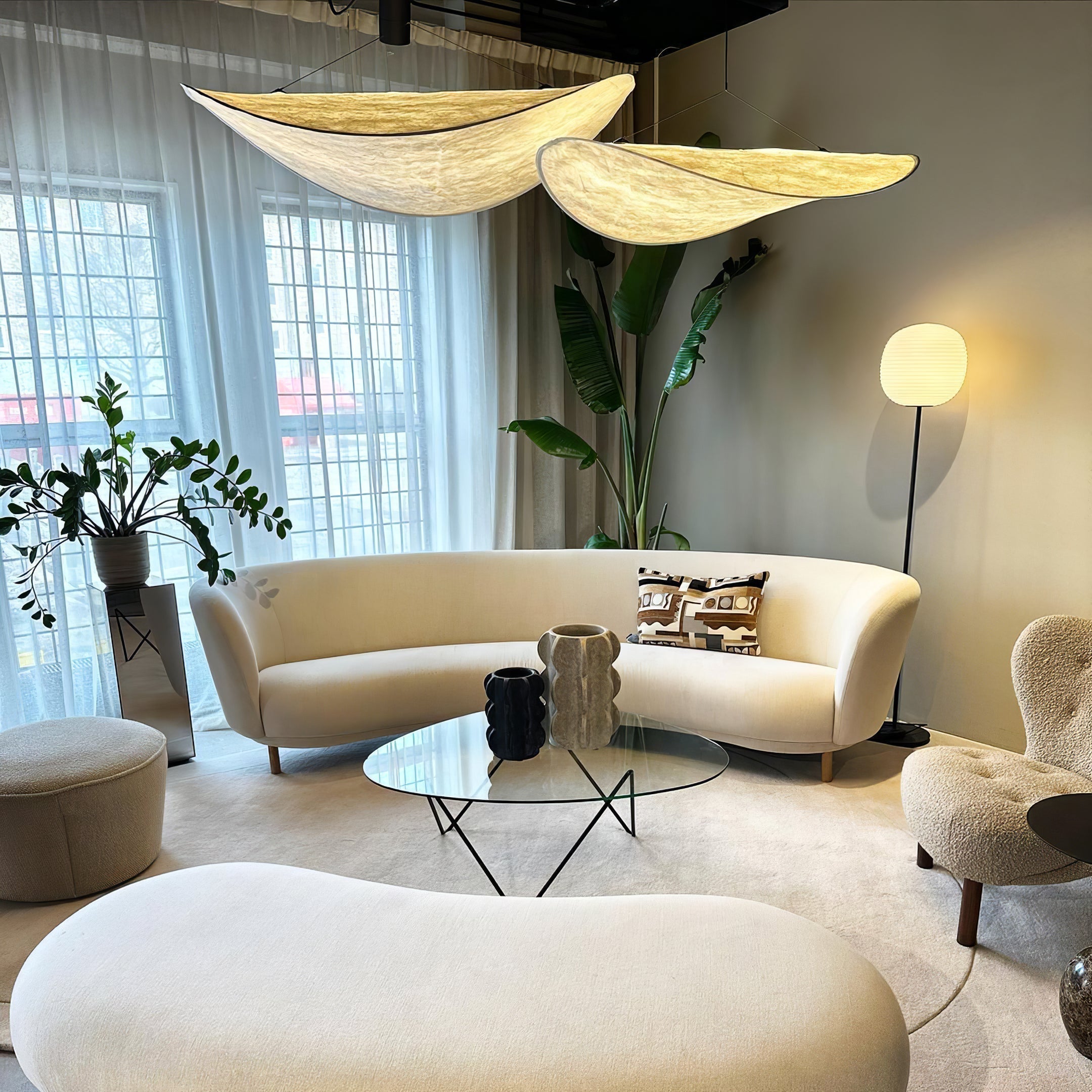 Pendant Light LED | Curved Shade Ceiling Design