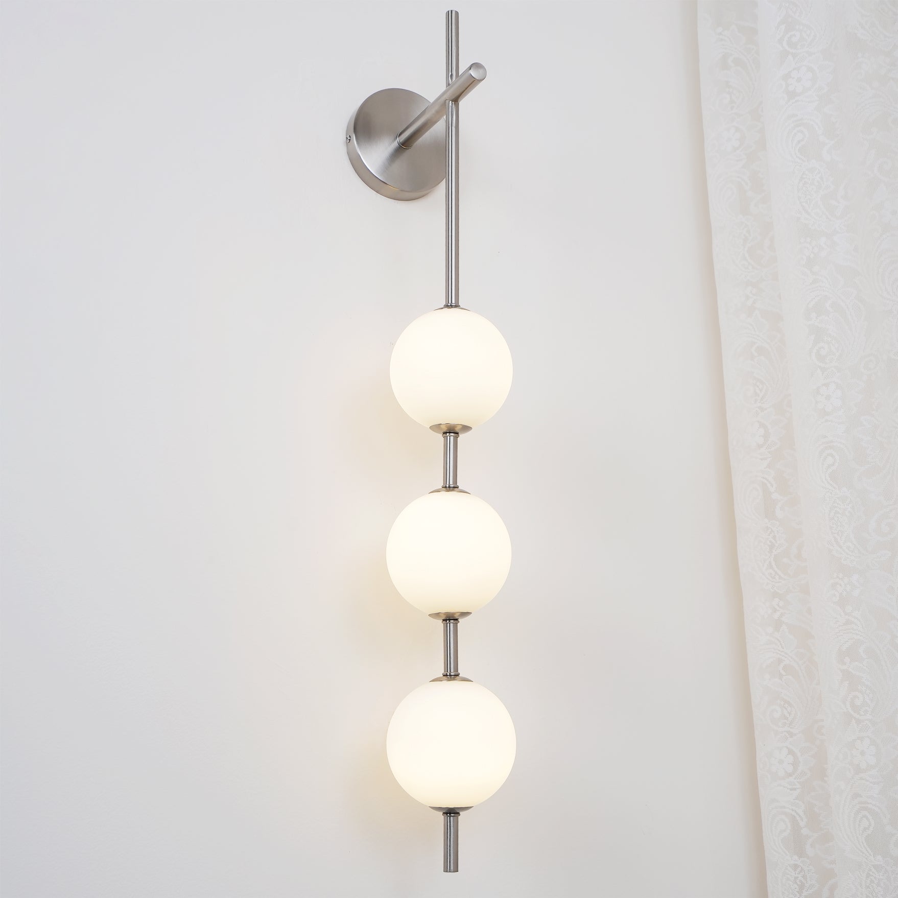Modern Wall Light | Vertical Glass Globe