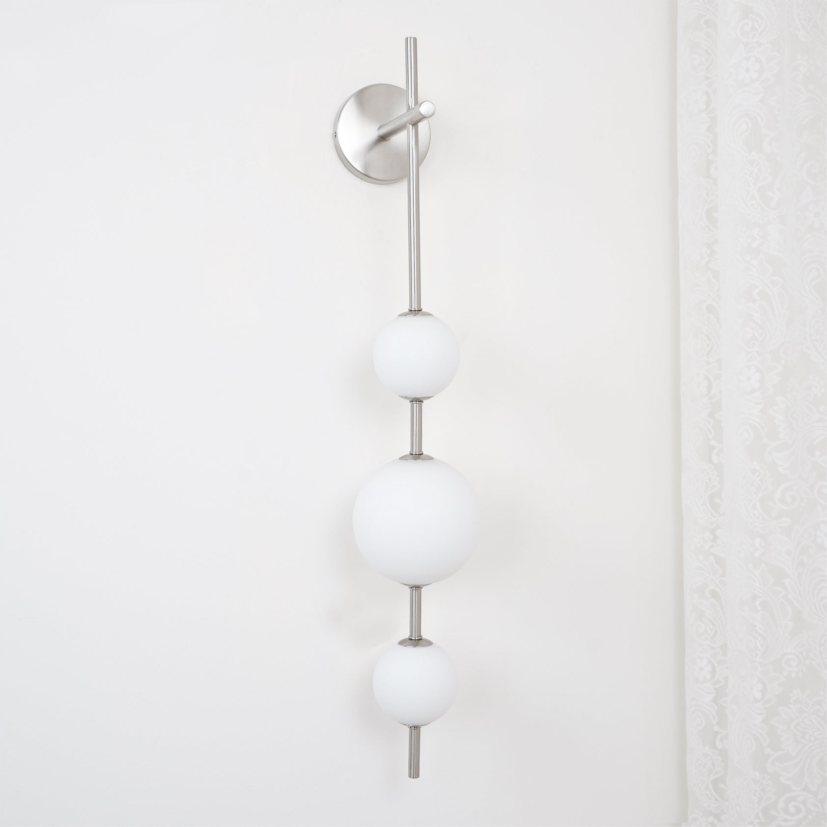 Modern Wall Light | Vertical Glass Globe