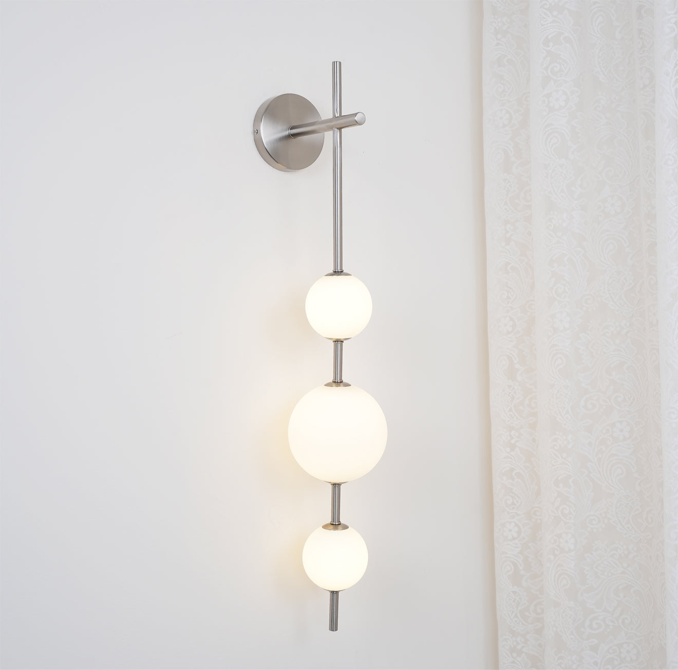 Modern Wall Light | Vertical Glass Globe