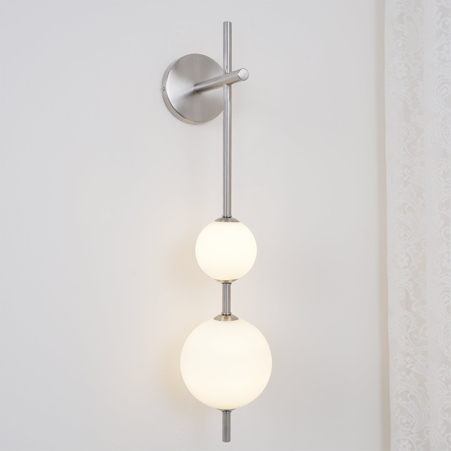 Modern Wall Light | Vertical Glass Globe