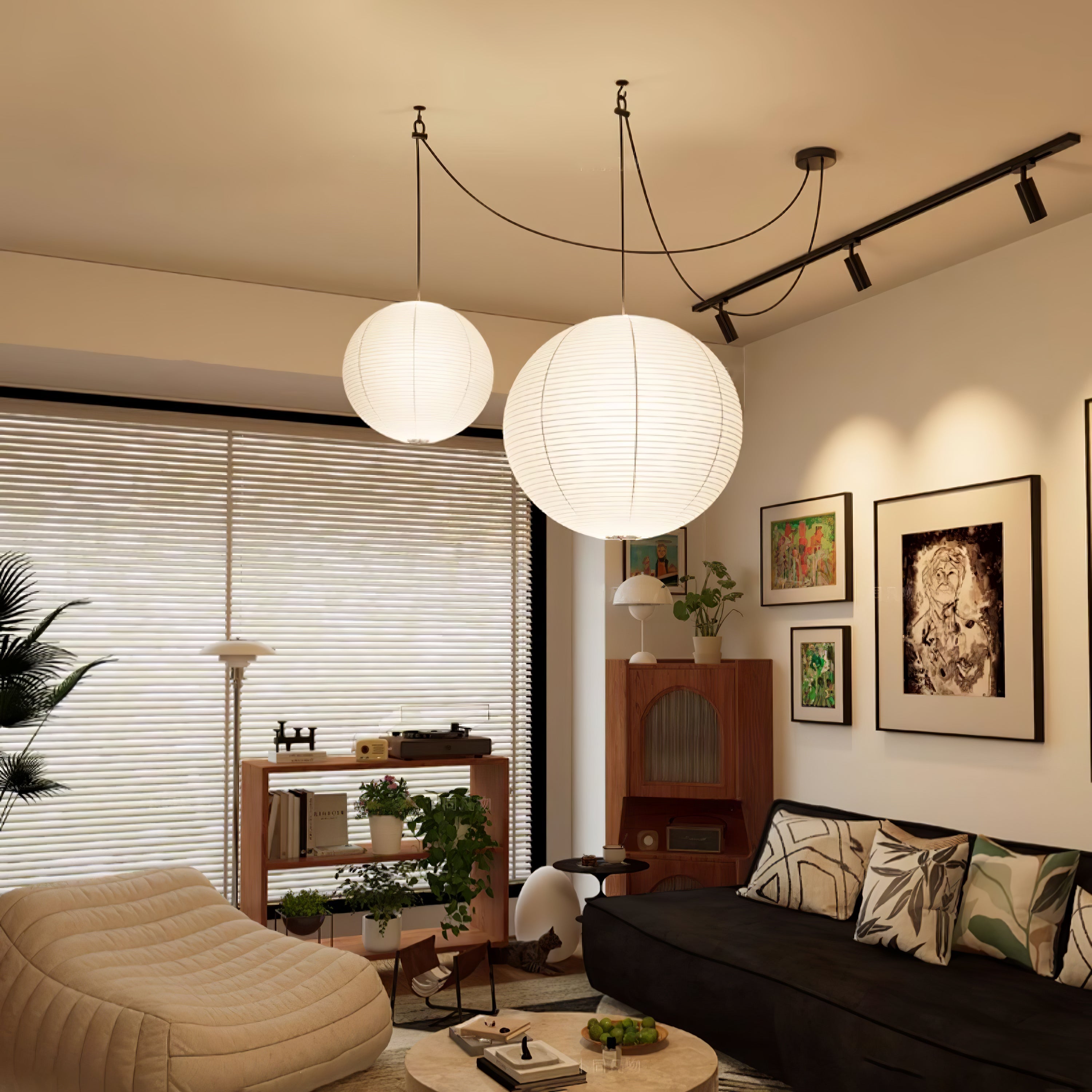 Pendant Light | Oversized Lantern Globe Design