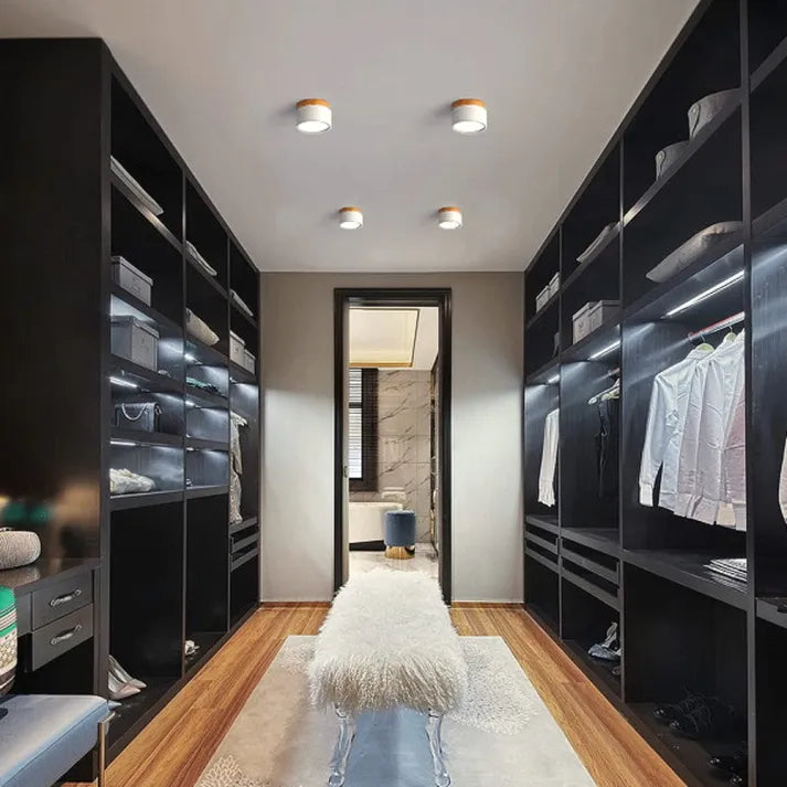 Hallway LED Ceiling Lights | Flush Mount Cylindrical Fixture